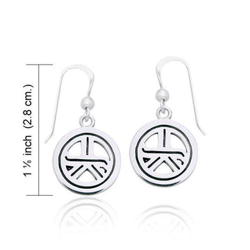 Reiki Symbol Silver Earrings TER474 - Jewelry